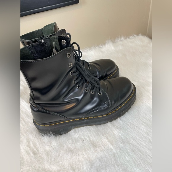 Dr Marten Jadon Platform Smooth Black Lace-Up Boots Mens 11 - Picture 3 of 15